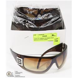 CASE OF AMBER COLORED CHANEL REPLICA SUNGLASSES