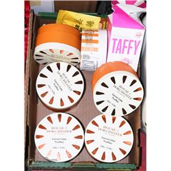 FLAT OF GOURMET CANDY INCL CARROT CAKE TRUFFLES