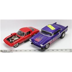 2 MODEL CARS, HOT WHEELS 1958 CHEVY & PROSTREET