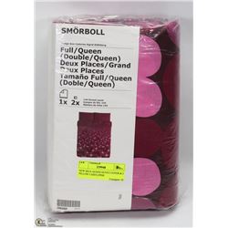 NEW IKEA QUEEN DUVET COVER & 2 PILLOW CASES (PINK