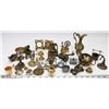 Image 1 : BOX OF ASSORTED COLLECTIBLES INCL MINI BRASS