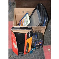 LOT WITH ASSORTED ELECTRONICS AND MORE INCL