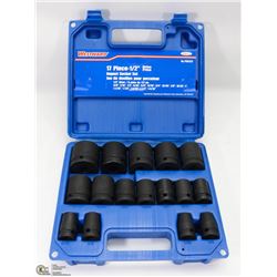 WESTWARD 17PC DRIVE 1/2" SET IN CASE