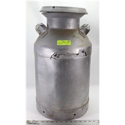 LARGE VINTAGE HEAVY STEEL CREAM CAN