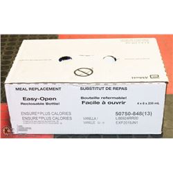 CASE OF 24 VANILLA PLUS CALORIES ENSURE FULL MEAL