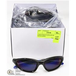 CASE OF BLUE & BLACK DESIGNER SUNGLASSES