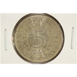 1966-D GERMAN SILVER 5 MARKS