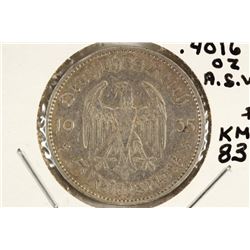 1935-A GERMAN SILVER 5 MARKS