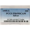Image 3 : 1999-S SILVER ROOSEVELT DIME PCGS PR69 DCAM