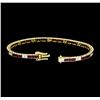 Image 4 : 5.87 ctw Ruby And Diamond Bracelet - 14KT Yellow Gold