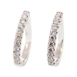 0.4 ctw Diamond Earrings - 18KT White Gold