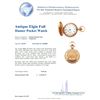 Image 6 : Elgin 14KT Yellow Gold Full Hunter Antique Pocket Watch