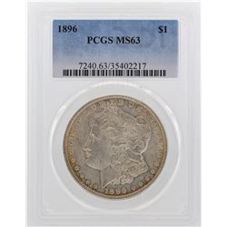1896 $1 Morgan Silver Dollar Coin PCGS MS63