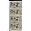 Image 1 : Uncut Sheet of (4) State of Louisiana Baby Bond Obsolete Notes