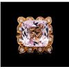 Image 2 : 14KT Rose Gold GIA Certified 25.19 ctw Kunzite and Diamond Ring