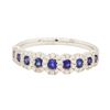 Image 1 : 0.29 ctw Blue Sapphire Ring - 18KT White Gold