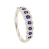 Image 4 : 0.29 ctw Blue Sapphire Ring - 18KT White Gold