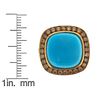 Image 4 : 8.15 ctw Turquoise and Diamond Ring - 14KT Yellow Gold