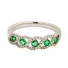 0.3 ctw Emerald Ring - 18KT White Gold