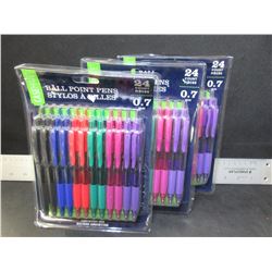 3 Packs of Pens / 24 per pack / 72 pens total