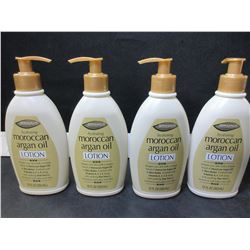 4 New Moroccan Argan Oil Lotion with pump / 12 fl oz each