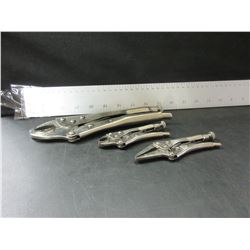 3 New Vise Grips / 1 - 10 inch and 2 mini's