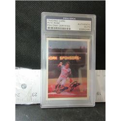 Authentic PSA/DNA Certified Hand Signed Pete Rose Baseball Card