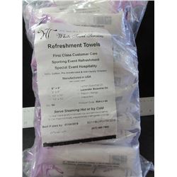 Large bag of 50 Refreshment Towels / can use steaming hot or icy cold