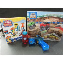 Flat of Kids toys / Play Doh / Monster Truck Rally / Bubble Gun
