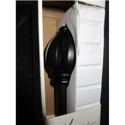 New Kenny 3/4 inch Curtain Rod / Black Metal - 36 in - 66in.