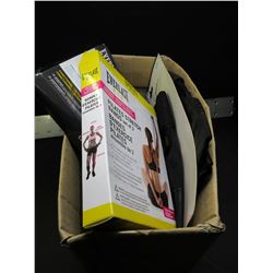 Box full of New Everlast gloves and stretch bands