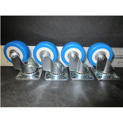 set of 4 New Swivel Castors 2" / ball bearing super quiet rolling