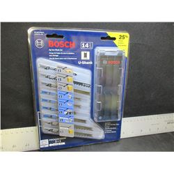 New Bosch 14 piece Jig Saw Blade set with storage case