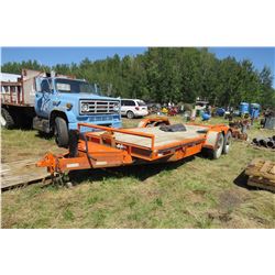 APPROX. 28' DUAL AXLE FLAT DECK TRAILER