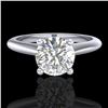 Image 2 : 1.08 CTW VS/SI Diamond Solitaire Art Deco Ring 18K White Gold - REF-361W8F - 37286