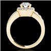 Image 2 : 2.1 CTW H-SI/I Certified Diamond Solitaire Halo Ring 10K Yellow Gold - REF-308A2X - 34542