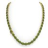 Image 4 : 66 CTW Green Tourmaline & VS/SI Diamond Tennis Micro Halo Necklace 14K Yellow Gold - REF-531W6F - 23