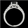 Image 2 : 2.1 CTW Certified VS Black Diamond Solitaire Ring 10K White Gold - REF-81Y8K - 35501
