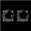 Image 1 : 2.13 CTW Fancy Black VS Diamond Solitaire Stud Earrings 10K Yellow Gold - REF-42T9M - 36651