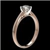 Image 4 : 0.50 CTW Certified VS/SI Quality Cushion Cut Diamond Solitaire Ring 10K Rose Gold - REF-64H3A - 3296