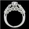 Image 2 : 2 CTW H-SI/I Certified Diamond Solitaire Ring 10K White Gold - REF-305K5W - 35268