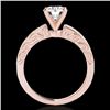 Image 2 : 1.43 CTW H-SI/I Certified Diamond Solitaire Antique Ring 10K Rose Gold - REF-180T2M - 34613
