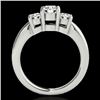 Image 2 : 2 CTW H-SI/I Certified Diamond 3 Stone Solitaire Set 10K White Gold - REF-290H9A - 35439