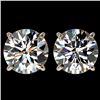 Image 1 : 4 CTW Certified H-I Quality Diamond Solitaire Stud Earrings 10K Rose Gold - REF-1237A5X - 33132