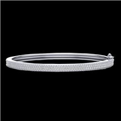 1.50 CTW Micro Pave VS/SI Diamond Bangel Bracelet 14K White Gold - REF-176X2T - 20034