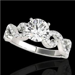 1.4 CTW H-SI/I Certified Diamond Solitaire Ring 10K White Gold - REF-218H2A - 35241