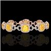Image 1 : 30 CTW Citrine & Micro VS/SI Diamond Bracelet 14K Rose Gold - REF-368M9H - 23019