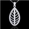 Image 1 : 1 CTW Micro Pave VS/SI Diamond Designer Necklace 18K White Gold - REF-100W2F - 21546