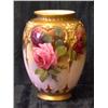 Image 1 : A Royal Worcester vase painted with roses, …