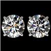 Image 1 : 4.04 CTW Certified H-I Quality Diamond Solitaire Stud Earrings 10K White Gold - REF-1237Y5K - 36708